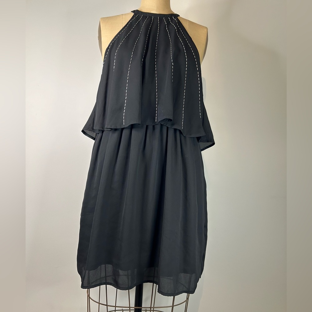 Mazooma Size Large High Neck Sleeveless Pullover Dress
